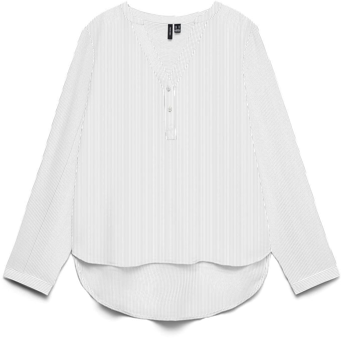 VERO MODA - VMKAJA LS V-NECK FOLD-UP TOP WVN - Dames - Blouses