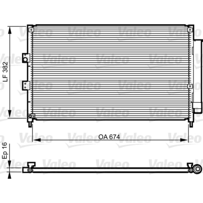 Condensator, airconditioning VALEO 814217