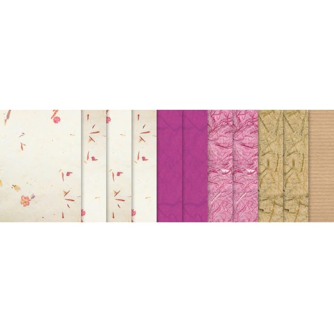 Natuurlijk papier "Fuchsia"