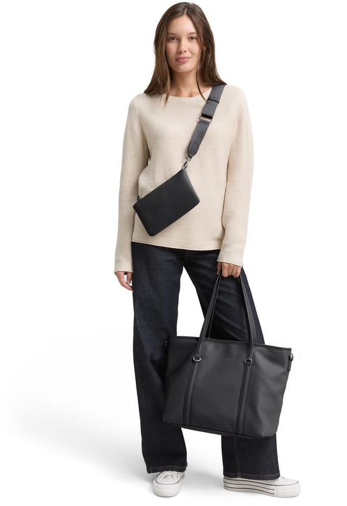 Tom Tailor - TTJAMILA L shopper met 2-in-1 functie - Maat ONESIZE - schwarz / black
