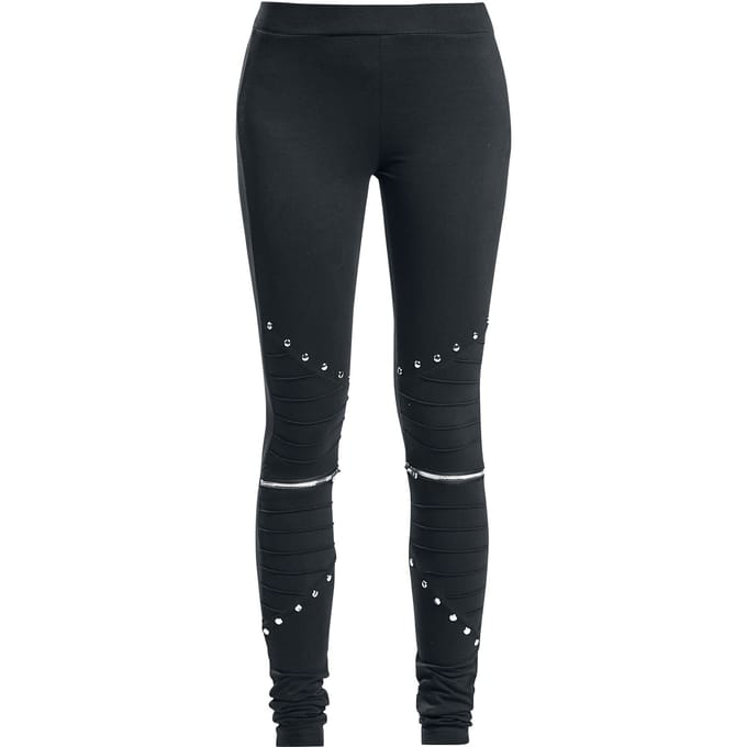Vixxsin - Gothic Legging - Wind - S tot XXL - voor Vrouwen - zwart