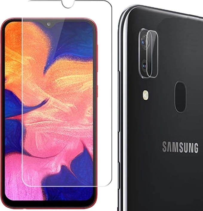 Screenprotector geschikt voor Samsung Galaxy A10 - Camera Screen Protector Glas