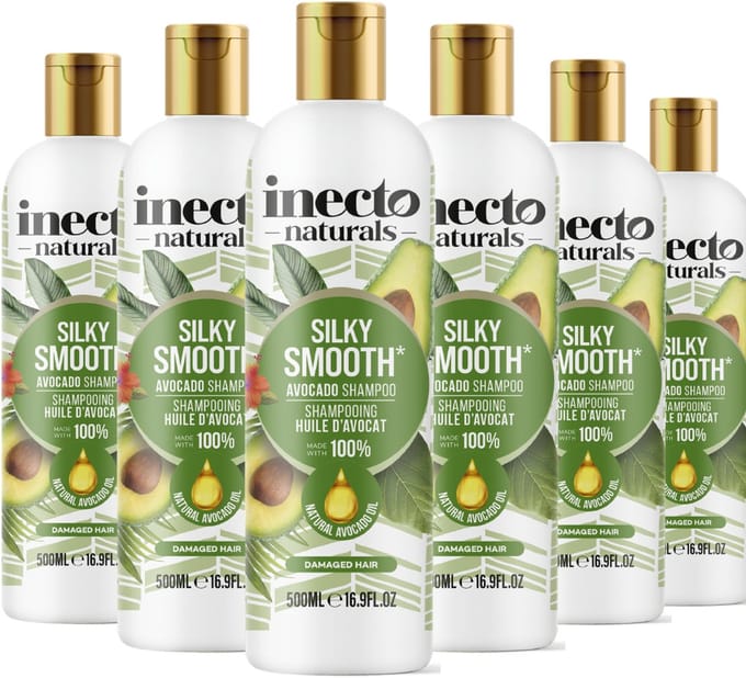 Inecto Naturals Avocado Shampoo - 6x 500ml - Voordeelverpakking