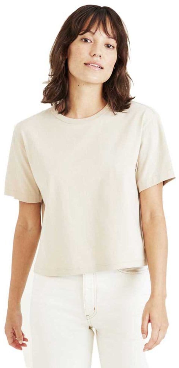 Dockers Crew T-shirt Met Korte Mouwen Beige XS Vrouw