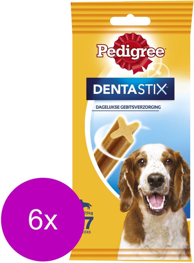 Pedigree Dentastix - Hondensnacks - 6 x Dental 7 stuks Medium