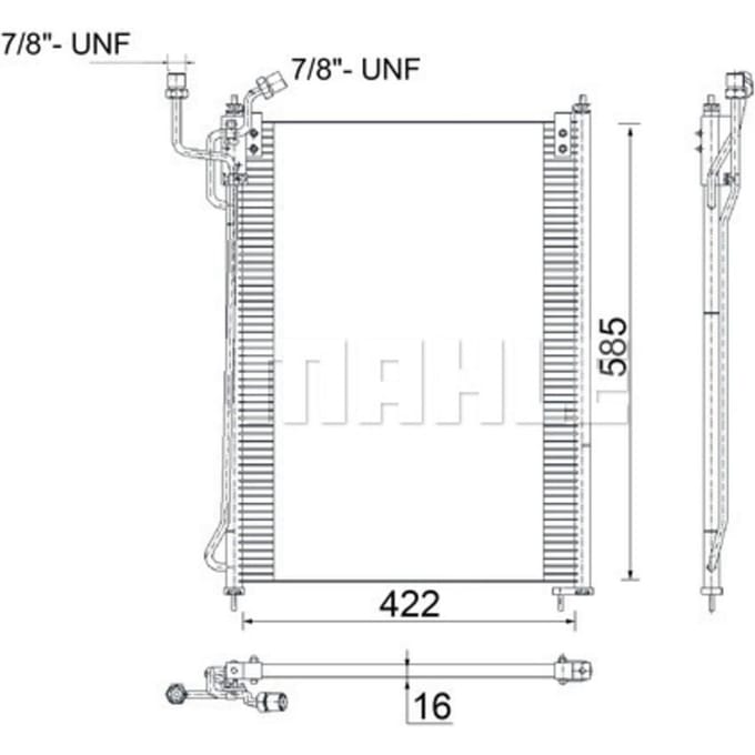 Condensator, airconditioning MAHLE AC 285 000S