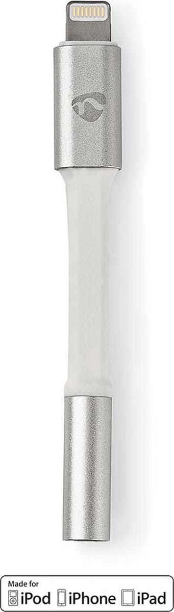 Nedis Lightning-Adapter - Apple Lightning 8-Pins - 3,5 mm Female - Verguld - 0.15 m - Rond - Aluminium