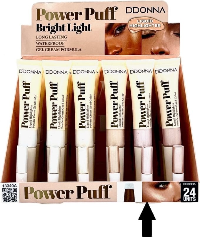 D'Donna - Vloeibare Highlighter - Highlighter - Power Puff - Spons applicator - Make-up - Glow - Waterproof - Long Lasting - Zacht Roze - Nummer 5
