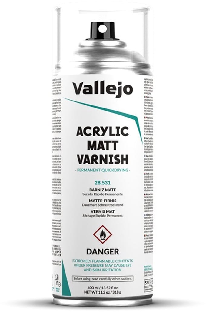Vallejo Hobbyverf Acrylverf - 28531 Acrylic Matt Spray Varnish - Verf spuitbus - 400 ml