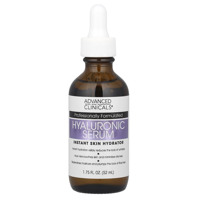 Advanced Clinicals, Sérum à l'acide hyaluronique, 50 ml (52ml)
