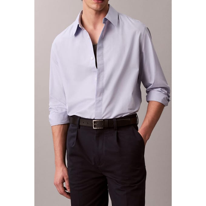 Calvin Klein Ls Solid Crisp Shirt Casual Blue Größe: XL | Business hemden Outlet | Herren | Blau