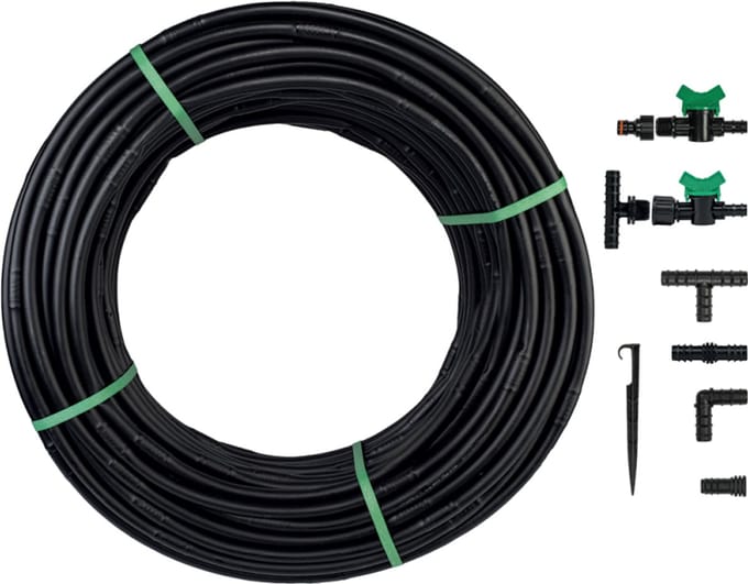 Bradas Water Flow Drip - Druppelirrigatiesysteem - 50m - Inclusief Accessoires - Waterbesparing