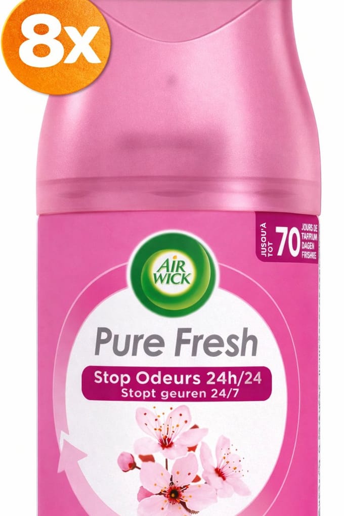 (8x) Air Wick - Luchtverfrisser - Navulling - Aziatische Kersenbloesem - 250ml