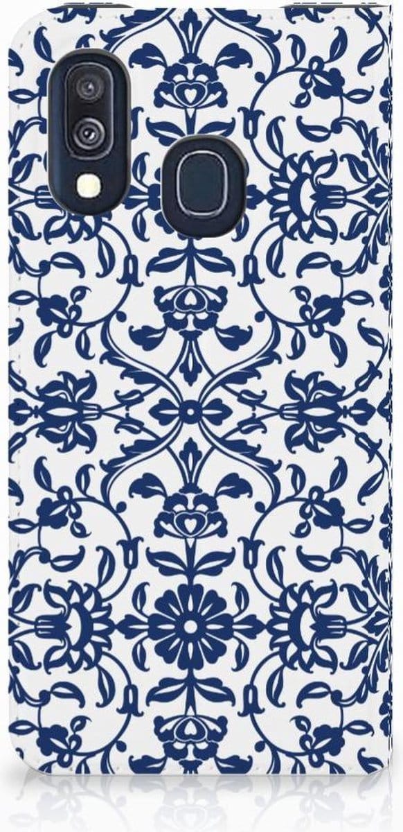 Samsung Galaxy A40 Smart Cover Flower Blue