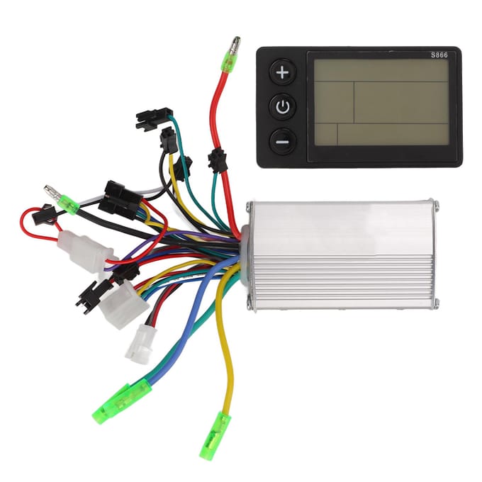48V 60V 350W Elektrische Scooter Fiets Borstelloze DC Motor Controller 866 LCD Display Paneel Kit black