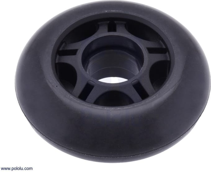 Scooter/Skate Wheel 70×25mm - Black Pololu 3272