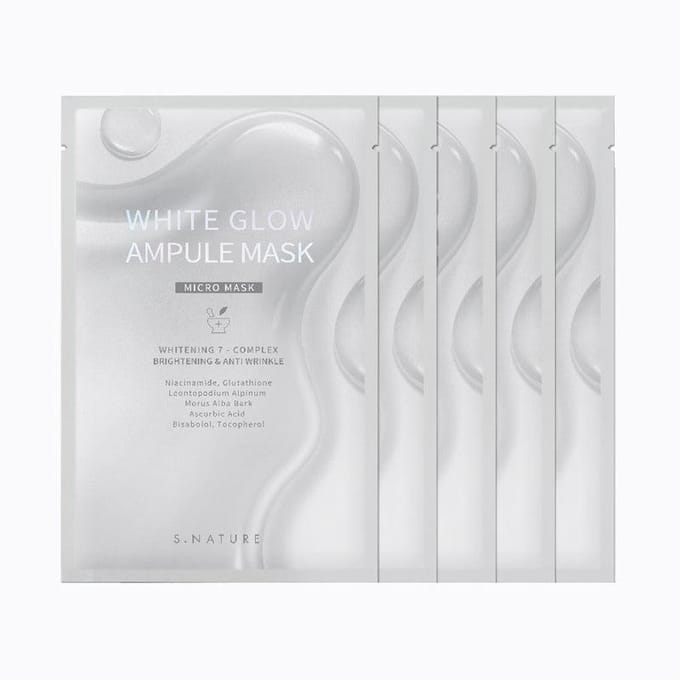 [S.NATURE] White Glow Ampule Mask 25ml*5EA gray