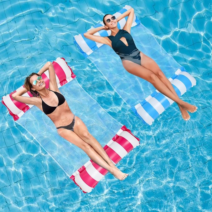 Opblaasbare waterhangmat 4-in-1 zwembaddrijver