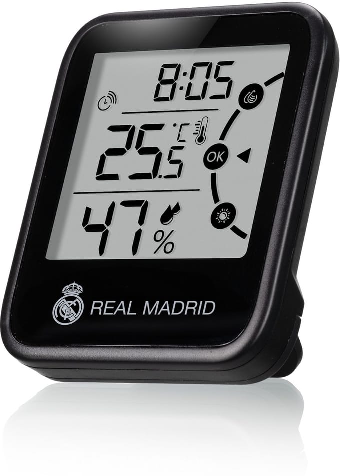 Real Madrid Weerstation - Thermo-, Hygrometer - Klimaataanduiding - Zwart