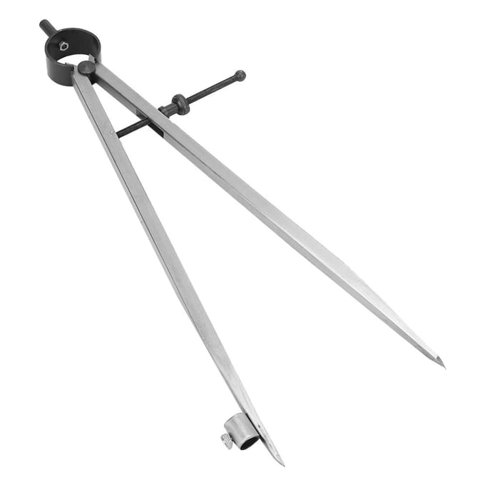 Compas à pointe sèche Traceur de ligne Compas à dessin Outil rotatif d'artisanat Compas de traçage(250mm) gray