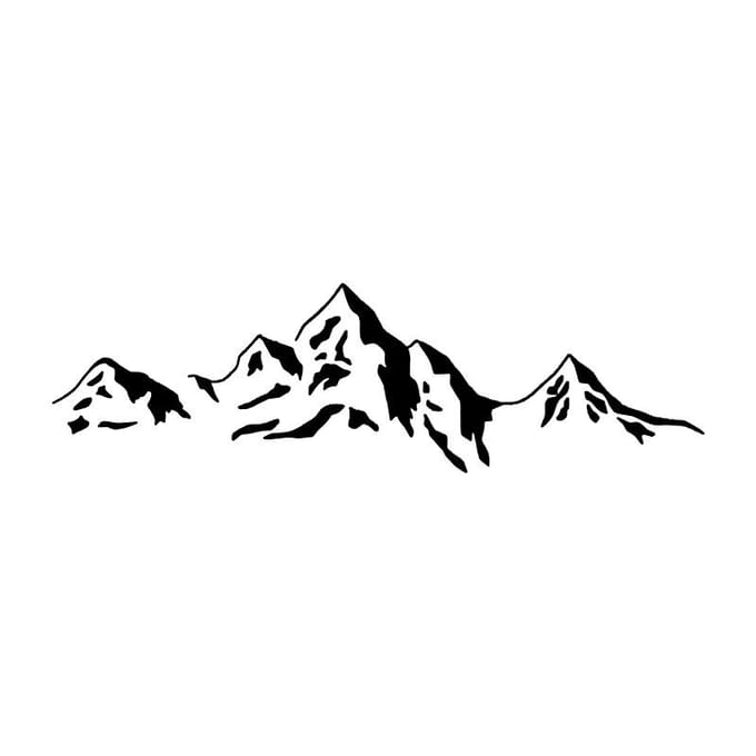 Bergstickers Op De Auto Grappige Vinyl Decal Waterdichte Decoratie Voor Achterruit Auto Sticker 30*8.8cm wit