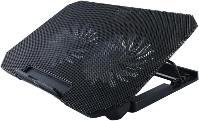 Laptopkoeler - Zwart - 350 x 250 x 27 mm - Verstelbaar - Stil