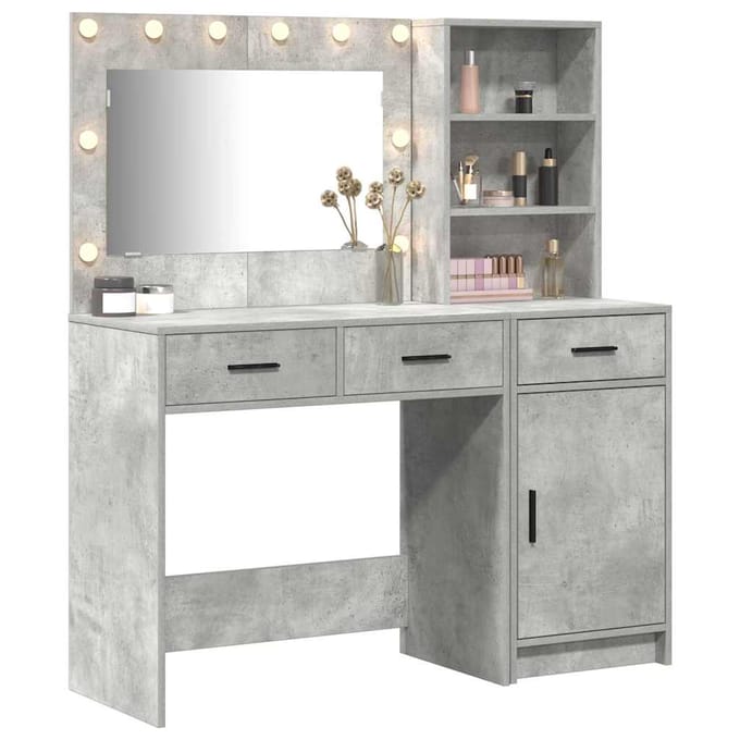 vidaXL - Kaptafel - 2 - st - Grijs - 78,5 - x - 41 - x - 135 - cm - Bewerkt - hout