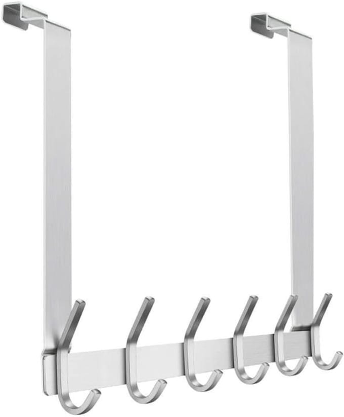 ZRSS® Deurkapstok - Deurhanger Kapstok - Deurhaak - Zonder Boren - 6 Haken
