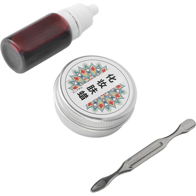 0.53oz Littekenwas 10ml Nepbloed Kunstmatige Wond Modellering Bloed Huidwas met Spatel white