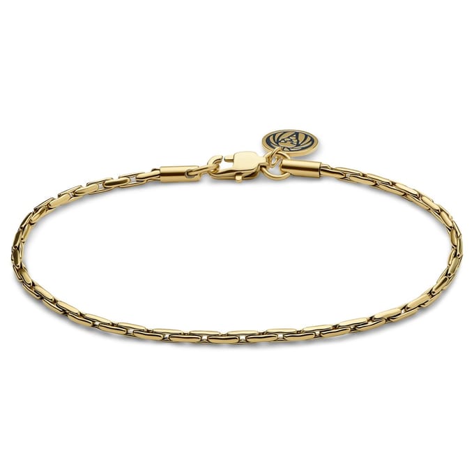 Essentials | 2 mm Goudleurige Armband met Rechthoekige Venetiaanse Schakels