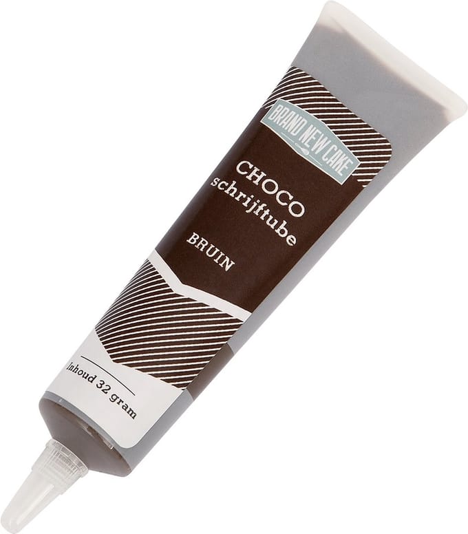 BrandNewCake® Choco Schrijftube 32gr - Bruin - Taartdecoratie - Taartversiering