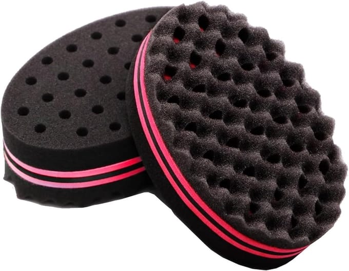 Dubbele Haar Twist Spons, 2 Stuks, Styling Tool voor Dreadlocks, Golven en Krullen Creëren