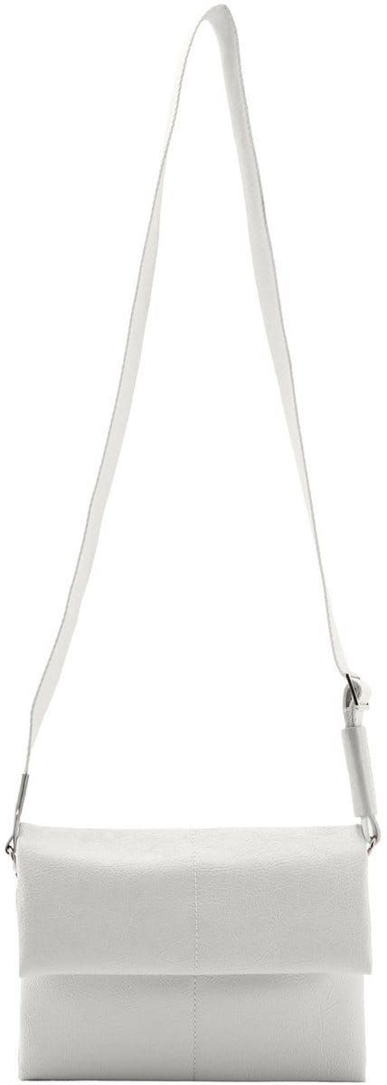 SEIDENFELT MANUFAKTUR Schoudertas Vejen Crossbag Glossy White Wit