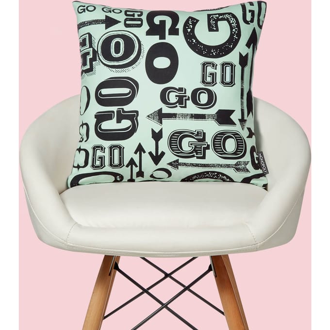 Monopoly Go! Letterpress Square Cushion - 60x60cm - Soft Touch