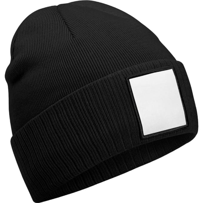Beechfield Appliqué geruite muts (Zwart/Wit)