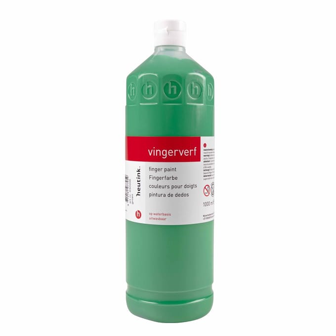 Vingerverf | Heutink | Groen | 1000 ml | kindveilige vingerverf | glutenvrij