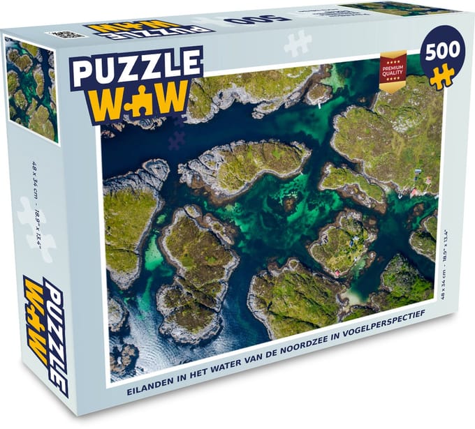 Puzzel Eilanden in het water van de Noordzee - Legpuzzel - Puzzel 500 stukjes