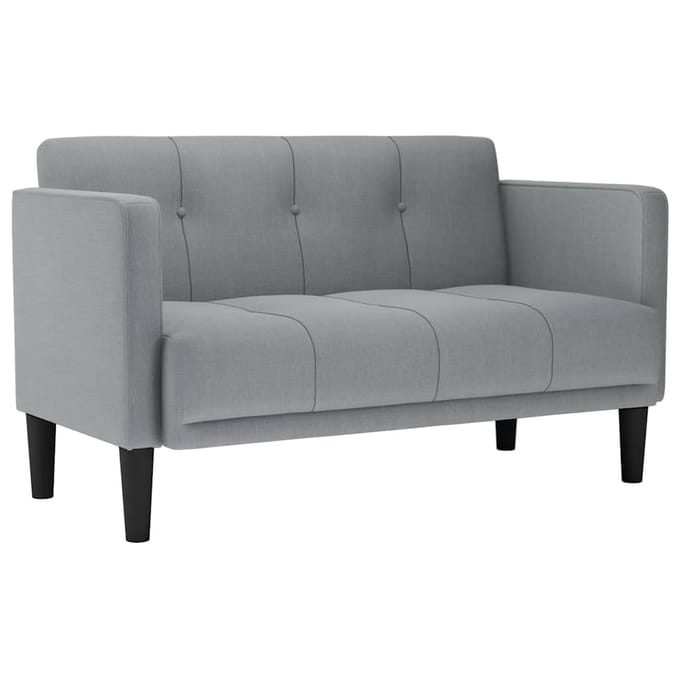 vidaXL - Loveseat - Bank - Lichtgrijs - 111 - cm - Stof