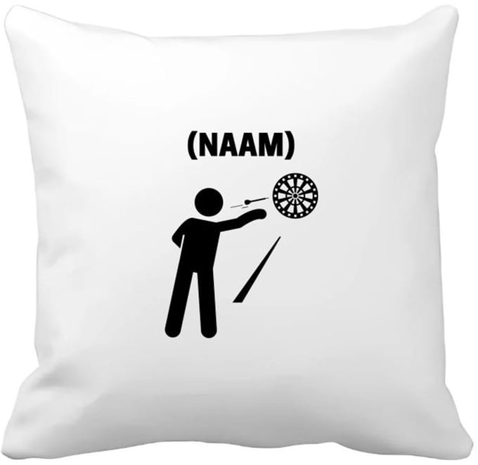 Akyol - darten met eigen naam Kussen hoes - Dartbord - darter - sport - 40 bij 40 cm