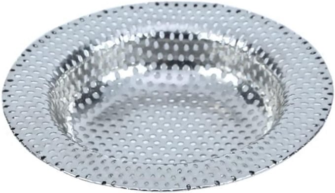 RVS Afvoerzeef Set van 2, Dubbele Functie Keukenafvoer, Bescherming tegen Afval, 9 cm Diameter