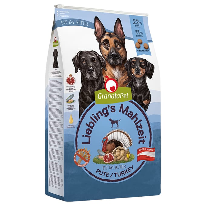 10kg GranataPet Senior Kalkoen Hondenvoer