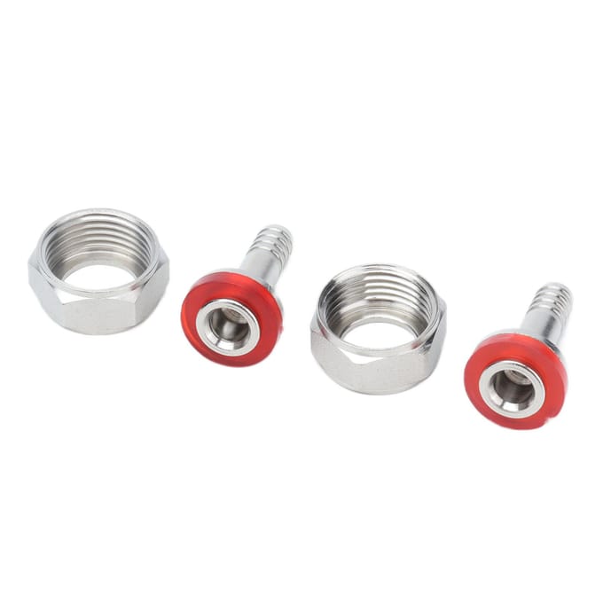 2 STUKS Amerikaans Type Fustkoppeling Roestvrij Staal Bierfust Connector voor 5/16 inch ID Bier Slang white