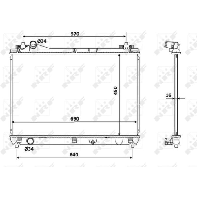Radiator, motorkoeling NRF 53915