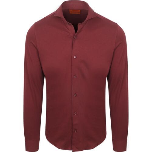 Suitable Sorona Overhemd Wine Rood - Maat 38 - Heren - Overhemden Formeel