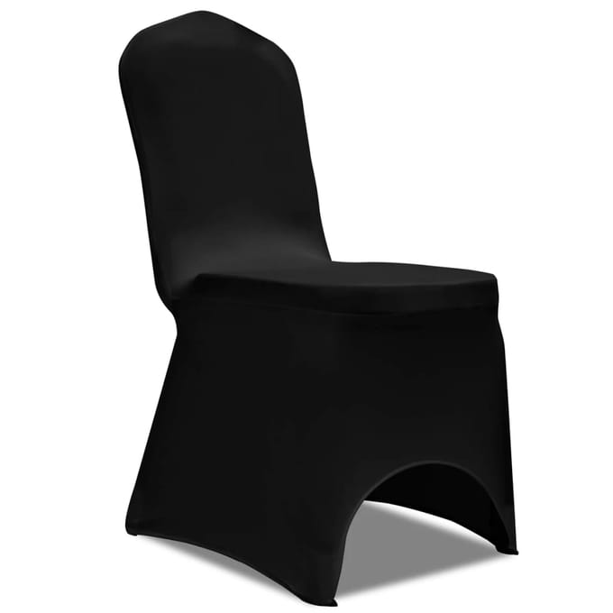 vidaXL - Stoelhoes - Stretch - Zwart - (6 - stuks)