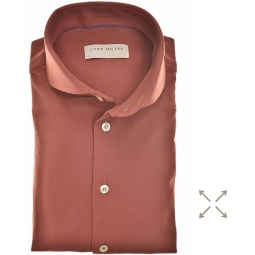 John Miller Overhemd Hyperstretch Performance Shirt Donker Oranje / male