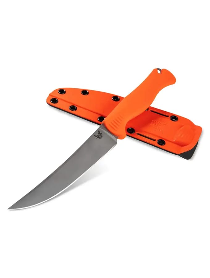 Benchmade Meatcrafter CPM154 Jacht- en Vleesmes – Oranje Santopren Greep**
