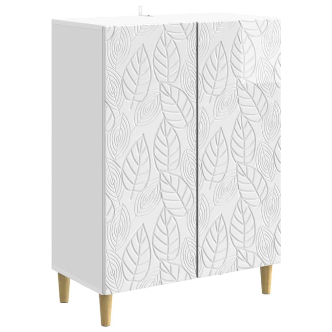 vidaXL - Dressoir - Hoogglans - Wit - 66 - x - 34,5 - x - 90 - cm - Bewerkt - hout