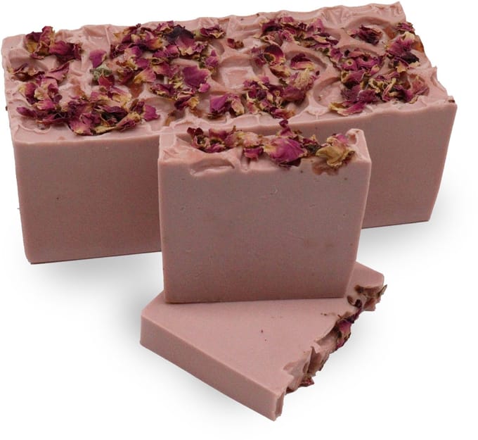Rojafit - Natuurzeep - Handgemaakt - Rozen & Vanille - Plak van +/- 100 gram.