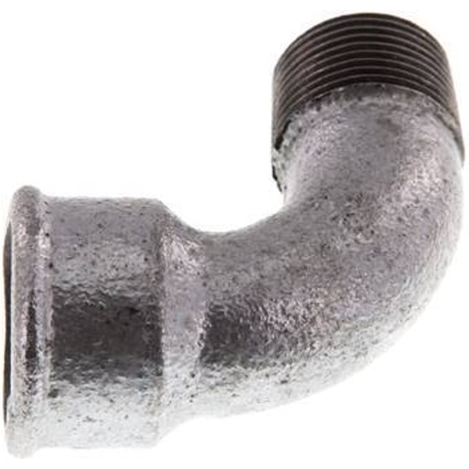 90° L-Koppeling 3/4" Buitendraad R X Binnendraad Rp Kort Gietijzer 25bar [2 Stuks]